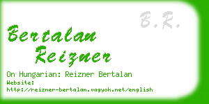 bertalan reizner business card